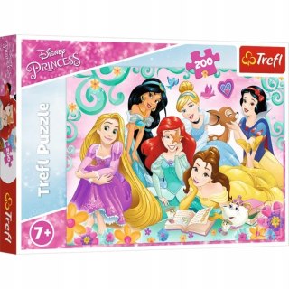 Puzzle 200 elementów Radosny świat księżniczek 13268 Trefl Disney