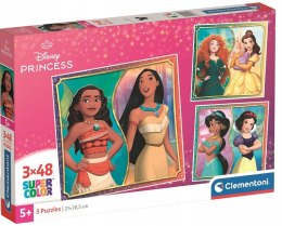 Puzzle 3x48 elementów Disney Księżniczki Princess 25064 Clementoni 3w1