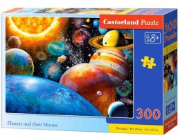 Puzzle 300 elementów Planety i ich księżyce Kosmos Castorland