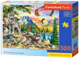 Puzzle 300 elementów Rodzina Wilków i Orły Castorland