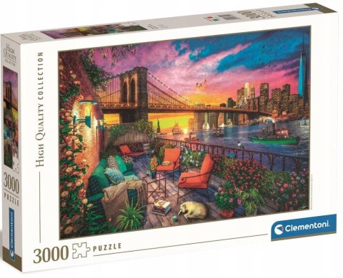 Puzzle 3000 elementów Manhattan Balcony Sunset 33552 Clementoni