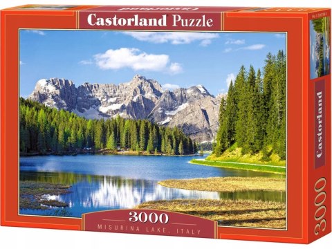 Puzzle 3000 elementów Włochy, Jezioro Misurina Castorland