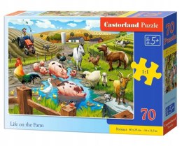 Puzzle 70 elementów Życie na Farmie Wieś Castorland