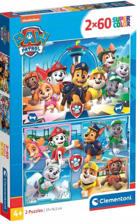 Puzzle Psi Patrol 2x60 elementów 21617 Clementoni 4+