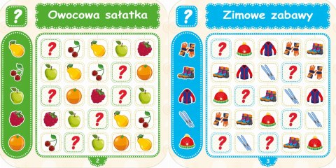 Sudoku z naklejkami 3 Obrazkowe Sudoku dla dzieci