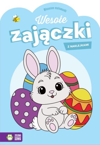 Wiosenne malowanki Wesołe zajączki z naklejkami Wielkanoc