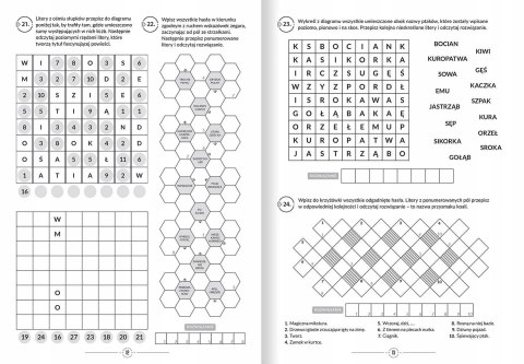 Ciekawe zadania do głowy łamania Krzyżówki, wykreślanki 10+ Aksjomat