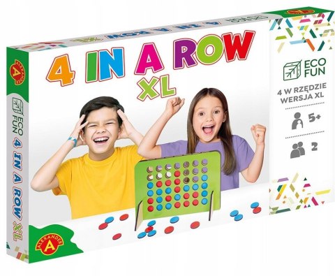 Gra 4 w rzędzie XL drewniana Alexander 5+