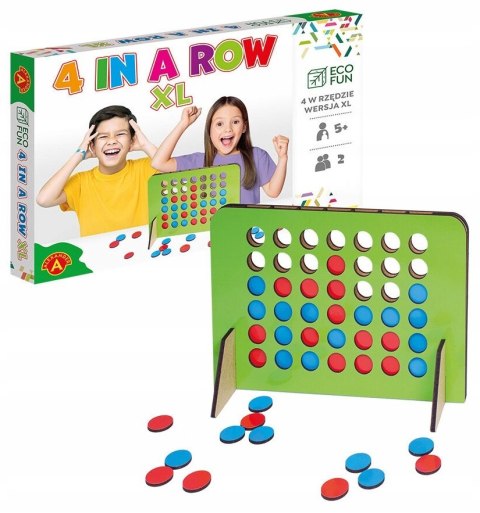 Gra 4 w rzędzie XL drewniana Alexander 5+
