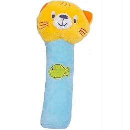 Grzechotka Pluszowa Maskotka Kotek Błękitna z Rybką 000145 Winfun