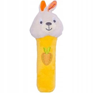 Grzechotka Pluszowa Maskotka Króliczek Zółta z Marchewką 000146 Winfun
