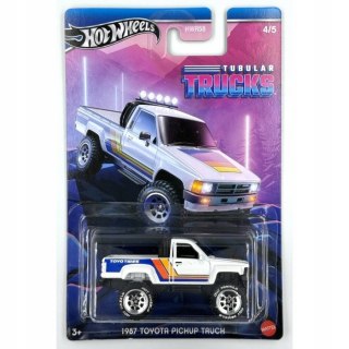 Hot Wheels 1:64 Tubular Trucks HRR98 Toyota Pickup Truck 1987 white