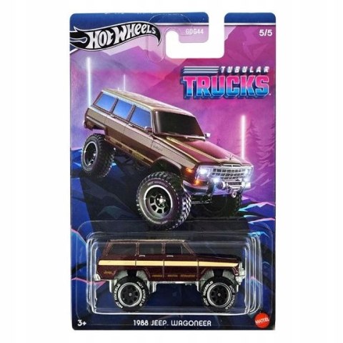 Hot Wheels 1:64 Tubular Trucks HRR99 Jeep Wagoneer 1988 dark red