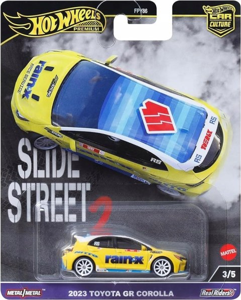 Hot Wheels Premium 2023 Toyota GR Corolla HKC82 Slide Street