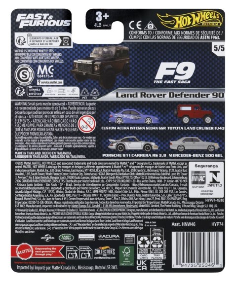 Hot Wheels Premium Land Rover Defender 90 Fast & Furious HYP74