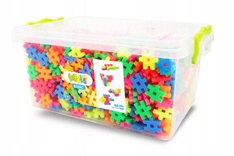 Klocki Konstrukcyjne Meli Basic Neon Edu 1200 elementów Neonowe