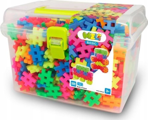Klocki Meli Basic Neon Travel Box 500 elementów Neonowe