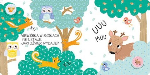 Książka Dźwiękowa Hu hu w lesie Usłysz mnie 12 Dźwięków Zwierzątka w lesie