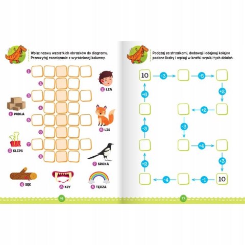 Łamigłówki i krzyżówki Ciekawe zadania dla przedszkolaków 6+ Aksjomat