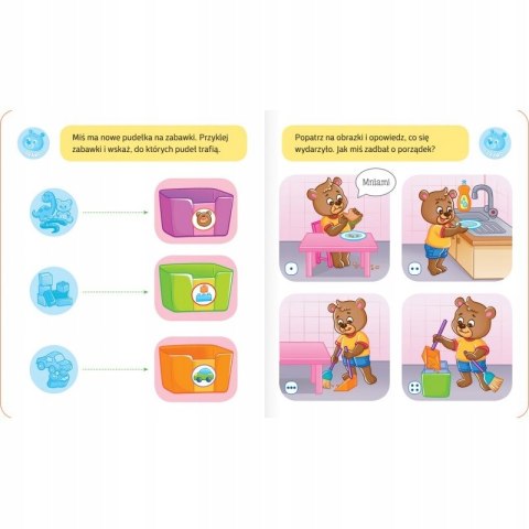 Mały Miś Uczy się Sprzątać Książeczka z Naklejkami Aksjomat