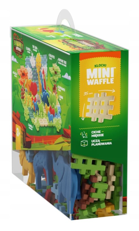 Marioinex Mini Waffle Animals Sawanna klocki konstrukcyjne 100 elementów