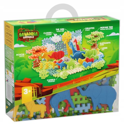 Marioinex Mini Waffle Animals Sawanna klocki konstrukcyjne 100 elementów