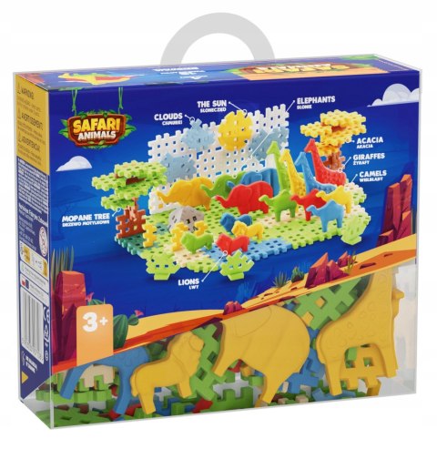 Marioinex Mini Waffle Safari Animals 100 elementów klocki konstrukcyjne