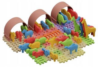 Marioinex klocki Mini Waffle Animals, 62 el w tym 32 zwierzęta