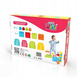 Maty sensoryczne z klockami Soft BiBi 20 elementów Meli