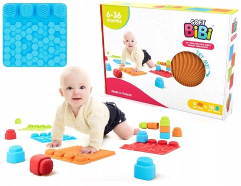 Maty sensoryczne z klockami Soft BiBi 20 elementów Meli