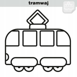 Naklejam, koloruję Pojazdy Malowanka Kolorowanka