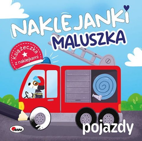 Naklejanki Maluszka Pojazdy edukacyjna książeczka z dużymi naklejkami
