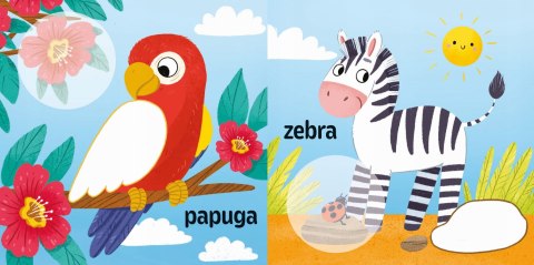 Naklejanki Maluszka w Zoo edukacyjna książeczka z dużymi naklejkami