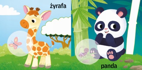 Naklejanki Maluszka w Zoo edukacyjna książeczka z dużymi naklejkami