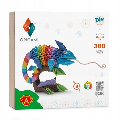 Origami 3D Kameleon Alexander Papier Składanie 380 elementów 8+