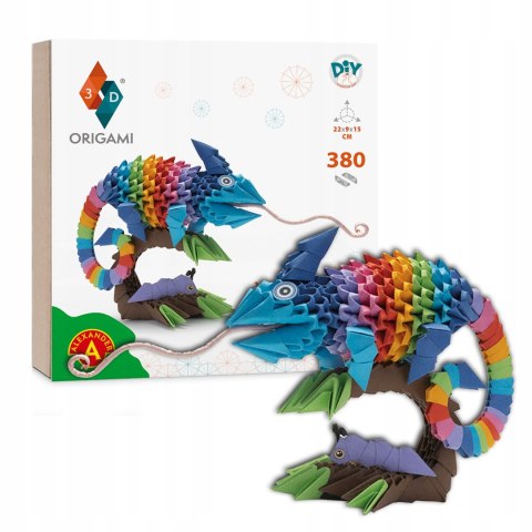 Origami 3D Kameleon Alexander Papier Składanie 380 elementów 8+