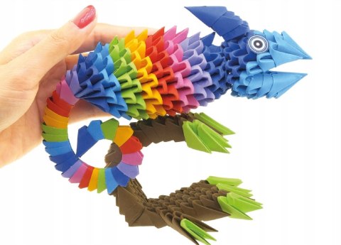 Origami 3D Kameleon Alexander Papier Składanie 380 elementów 8+