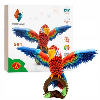 Origami 3D Papuga Alexander Papier Składanie 591 elementów 8+
