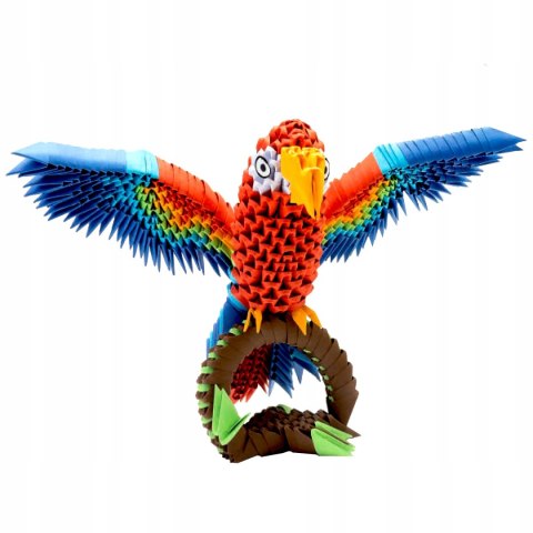 Origami 3D Papuga Alexander Papier Składanie 591 elementów 8+