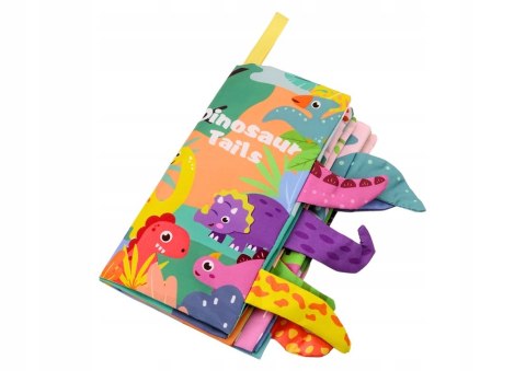 Pierwsza Książeczka dla Maluszka sensoryczna z Ogonkami Dinozaury Miękka