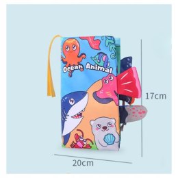 Pierwsza Książeczka dla Maluszka sensoryczna z Ogonkami Ocean Materiałowa