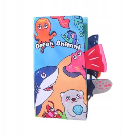 Pierwsza Książeczka dla Maluszka sensoryczna z Ogonkami Ocean Materiałowa