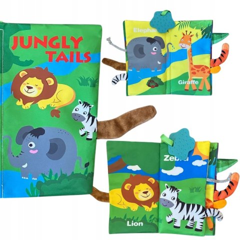 Pierwsza Książeczka dla Maluszka sensoryczna z Ogonkami Zwierzęta w Zoo