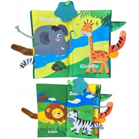 Pierwsza Książeczka dla Maluszka sensoryczna z Ogonkami Zwierzęta w Zoo