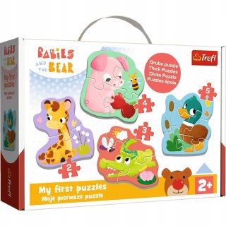 Pierwsze Puzzle dwulatka Bobaskowe zwierzątka Trefl Baby Classic 2+
