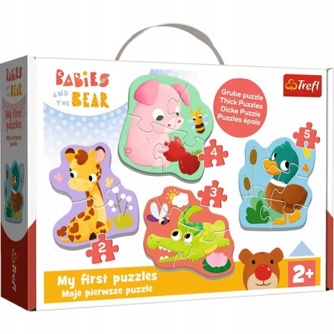 Pierwsze Puzzle dwulatka Bobaskowe zwierzątka Trefl Baby Classic 2+