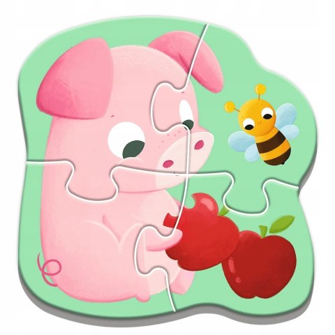 Pierwsze Puzzle dwulatka Bobaskowe zwierzątka Trefl Baby Classic 2+