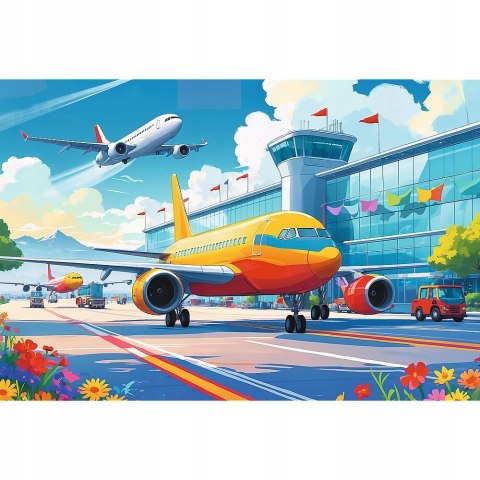 Puzzle 100 elementów Król przestworzy Samolot Pasażerski 16491 Trefl