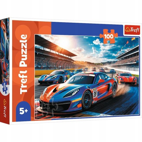 Puzzle 100 elementów Szybka wyścigówka 17403 Trefl