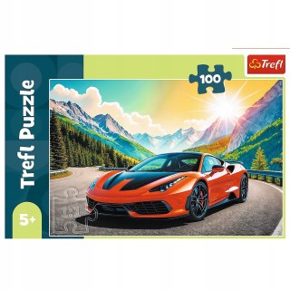 Puzzle 100 elementów Wyścig z czasem 16490 Trefl Auto Sportowe